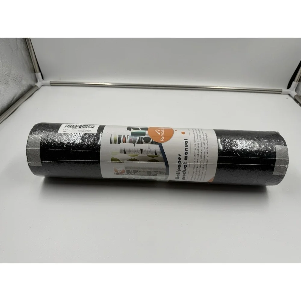 Rewallpaper‎ Black Glitter Contact Paper For Dresser Cabinets 15.8inx23ft Moder